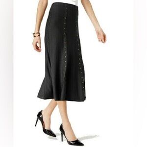 NY COLLECTION Black Studded Sweater Skirt
